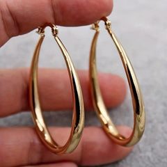 Oval Drop Earrings Lightweight Hoop Jewelry for Women Girls
