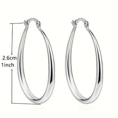 Oval Drop Earrings Lightweight Hoop Jewelry for Women Girls