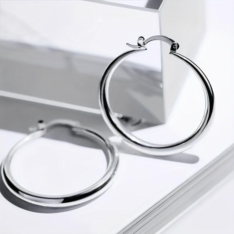 Oval Drop Earrings Lightweight Hoop Jewelry for Women Girls