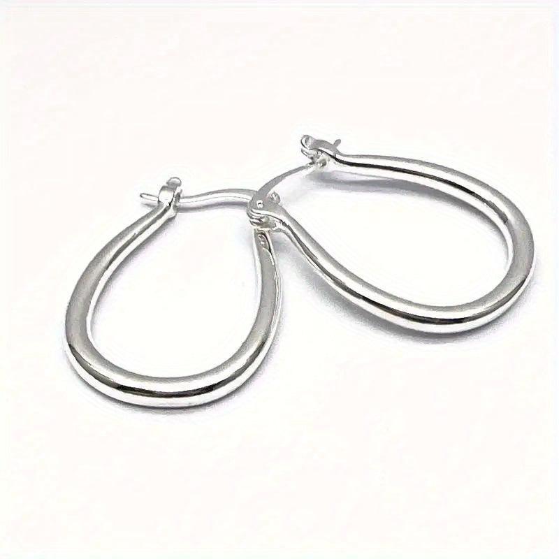 Oval Drop Earrings Lightweight Hoop Jewelry for Women Girls
