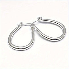 Oval Drop Earrings Lightweight Hoop Jewelry for Women Girls
