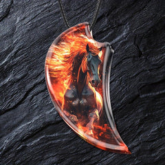 Animal Horse Resin Pendant Necklace Anniversary Party Toy Gift