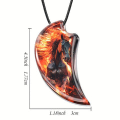 Animal Horse Resin Pendant Necklace Anniversary Party Toy Gift