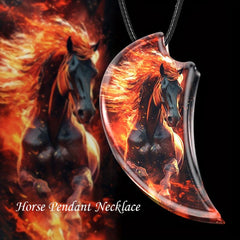 Animal Horse Resin Pendant Necklace Anniversary Party Toy Gift