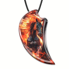 Animal Horse Resin Pendant Necklace Anniversary Party Toy Gift