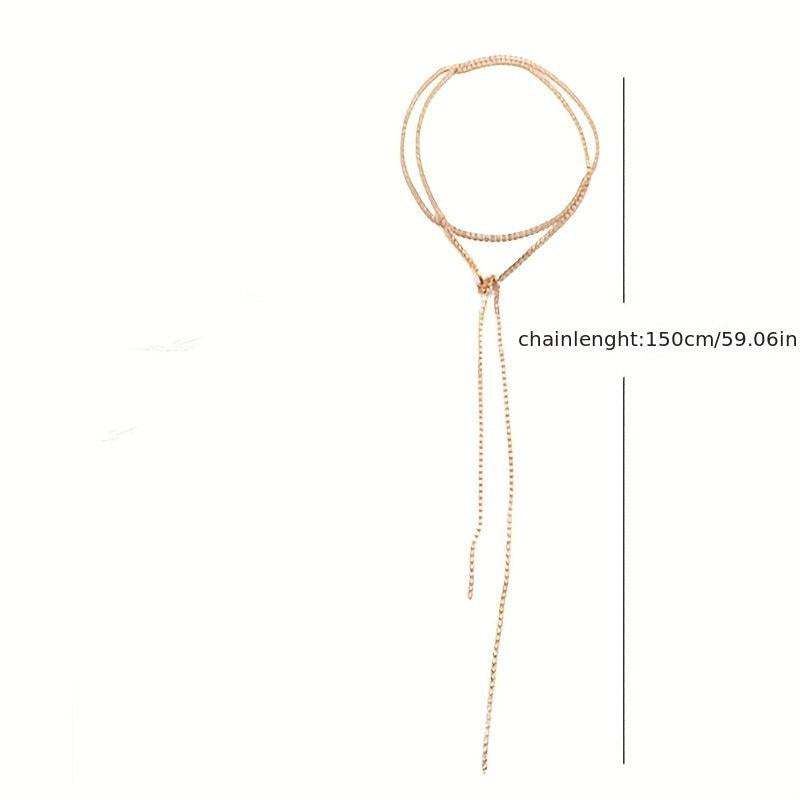 Silvery golden Choker Necklace Flash Necklace