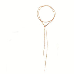 Silvery golden Choker Necklace Flash Necklace