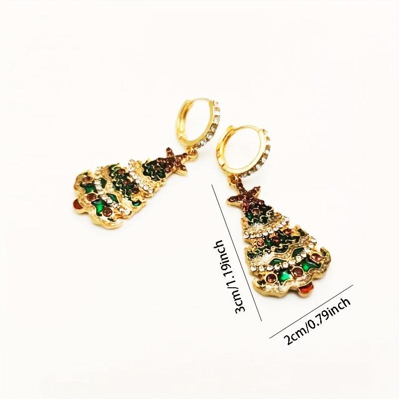 Festive Christmas Tree Earrings