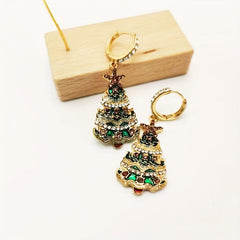 Festive Christmas Tree Earrings