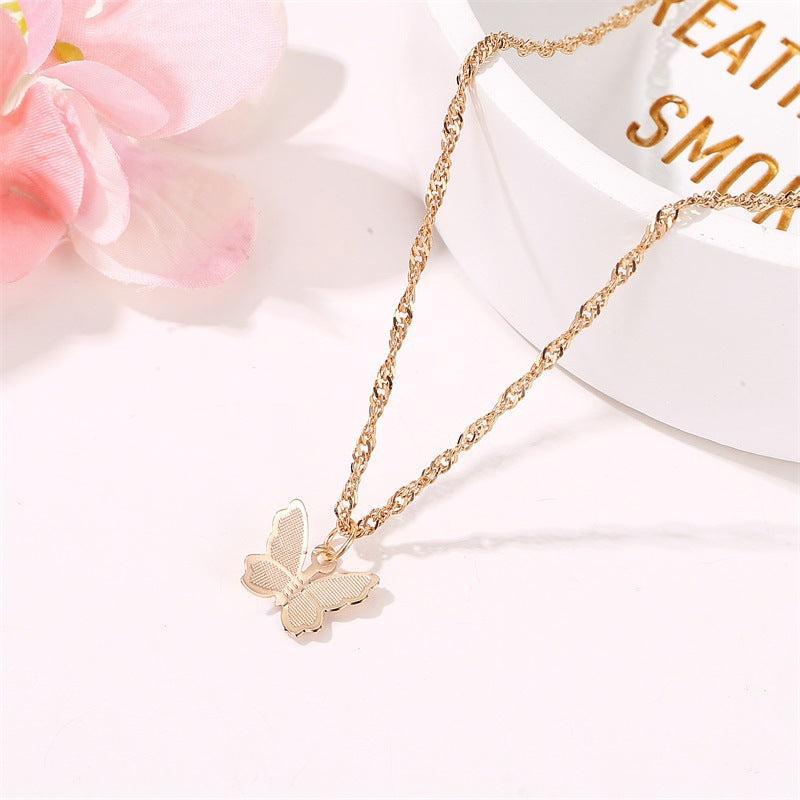 Lovely Butterfly Pendant Necklace for Women - Daily Wear Gift