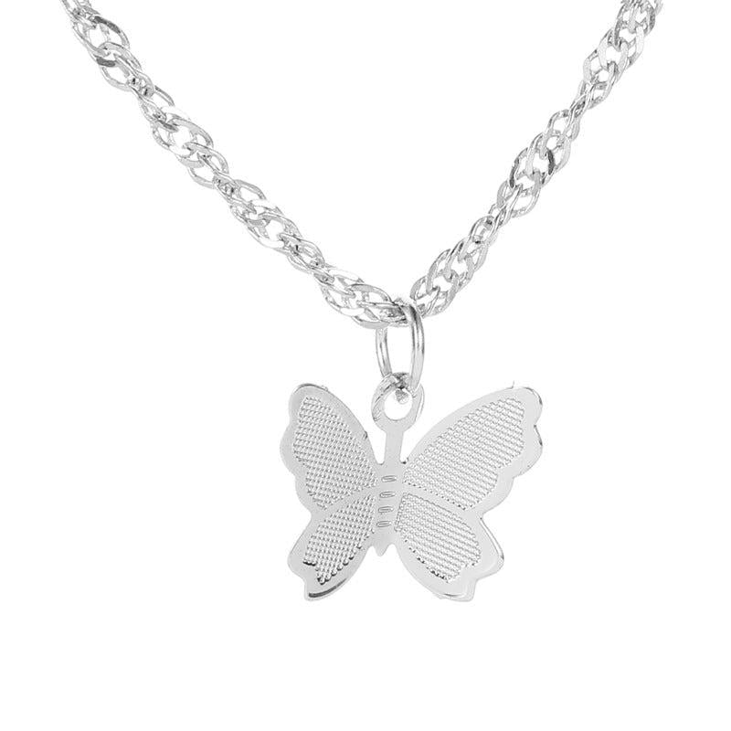 Lovely Butterfly Pendant Necklace for Women - Daily Wear Gift