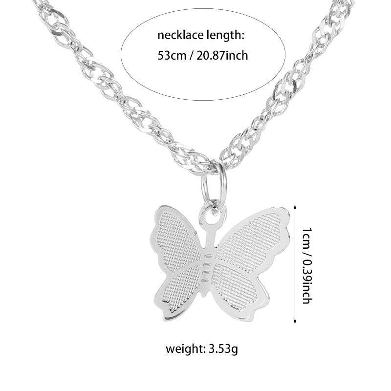 Lovely Butterfly Pendant Necklace for Women - Daily Wear Gift