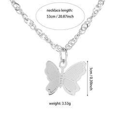 Lovely Butterfly Pendant Necklace for Women - Daily Wear Gift