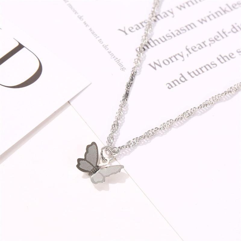 Lovely Butterfly Pendant Necklace for Women - Daily Wear Gift