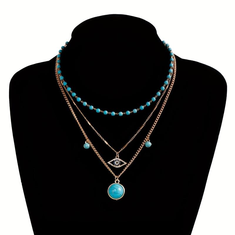 Turquoise Pendant Necklace Party Favors Girls Women
