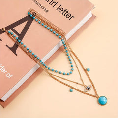 Turquoise Pendant Necklace Party Favors Girls Women
