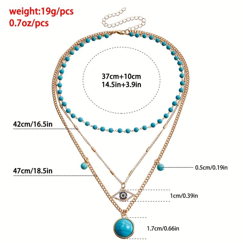 Turquoise Pendant Necklace Party Favors Girls Women