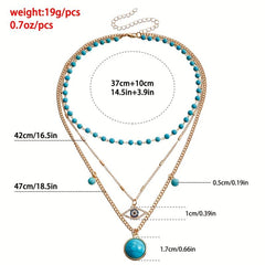 Turquoise Pendant Necklace Party Favors Girls Women