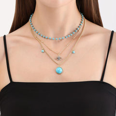 Turquoise Pendant Necklace Party Favors Girls Women