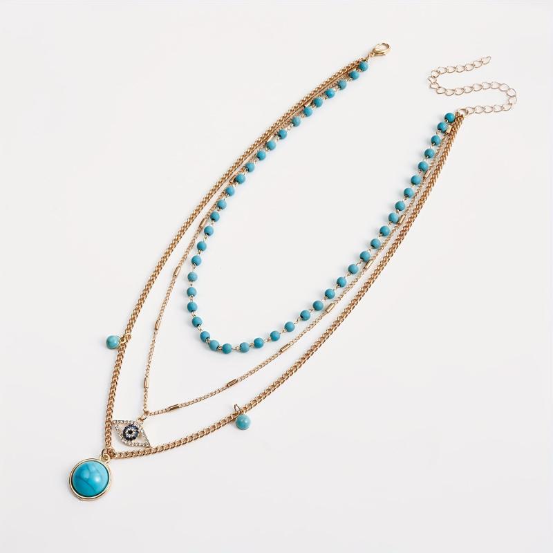 Turquoise Pendant Necklace Party Favors Girls Women