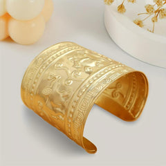 Retro Punk Style Metal Elephant Pattern Animal Bracelet Open Bracelet