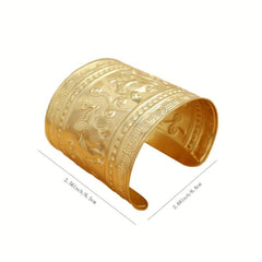 Retro Punk Style Metal Elephant Pattern Animal Bracelet Open Bracelet
