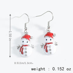 Christmas Snowman Earrings Unicorn Charming Doll Earrings For Women