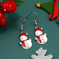 Christmas Snowman Earrings Unicorn Charming Doll Earrings For Women
