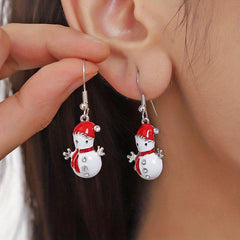 Christmas Snowman Earrings Unicorn Charming Doll Earrings For Women