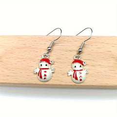 Christmas Snowman Earrings Unicorn Charming Doll Earrings For Women