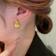 Metal Hoop Earrings Women's Star Drop Earrings For Party Travel