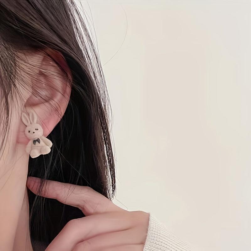 Furry Rabbit Earrings for Autumn & Winter