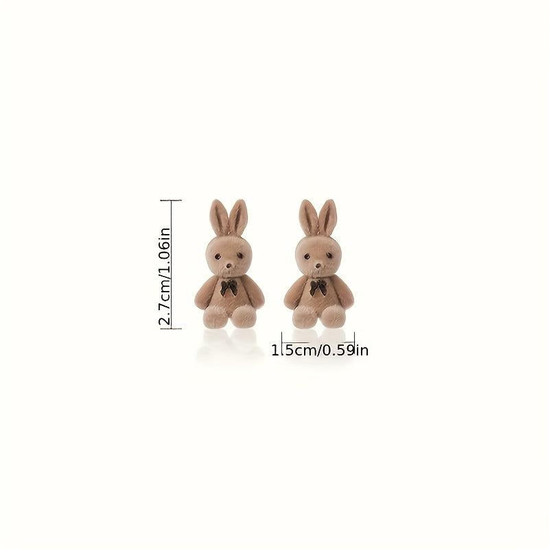 Furry Rabbit Earrings for Autumn & Winter