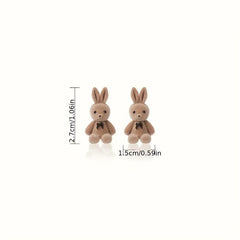 Furry Rabbit Earrings for Autumn & Winter