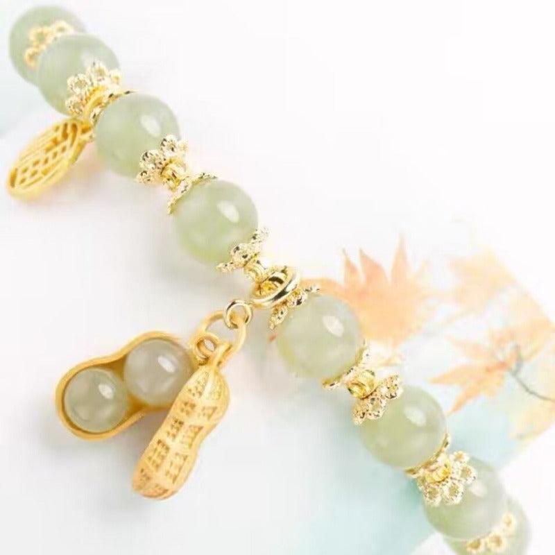Peanut Good Luck Bracelet Women Adjustable Elastic Bracelet
