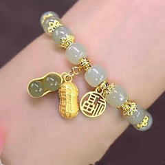 Peanut Good Luck Bracelet Women Adjustable Elastic Bracelet