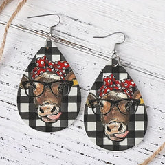 Farm Animal Teardrop Earrings for Kids - Water Drop Earrings