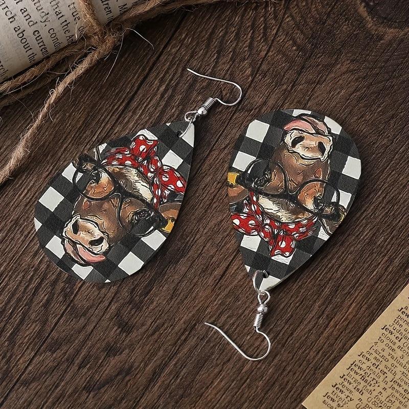 Farm Animal Teardrop Earrings for Kids - Water Drop Earrings