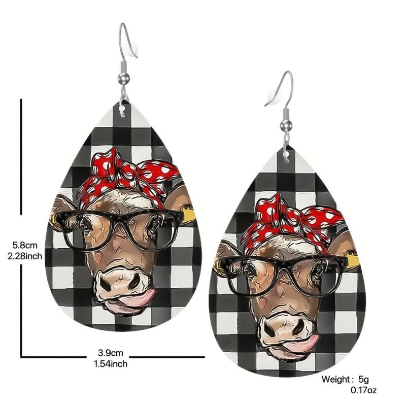 Farm Animal Teardrop Earrings for Kids - Water Drop Earrings