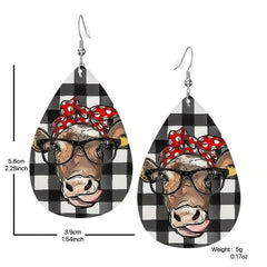 Farm Animal Teardrop Earrings for Kids - Water Drop Earrings
