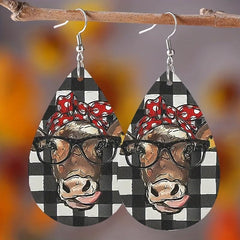 Farm Animal Teardrop Earrings for Kids - Water Drop Earrings