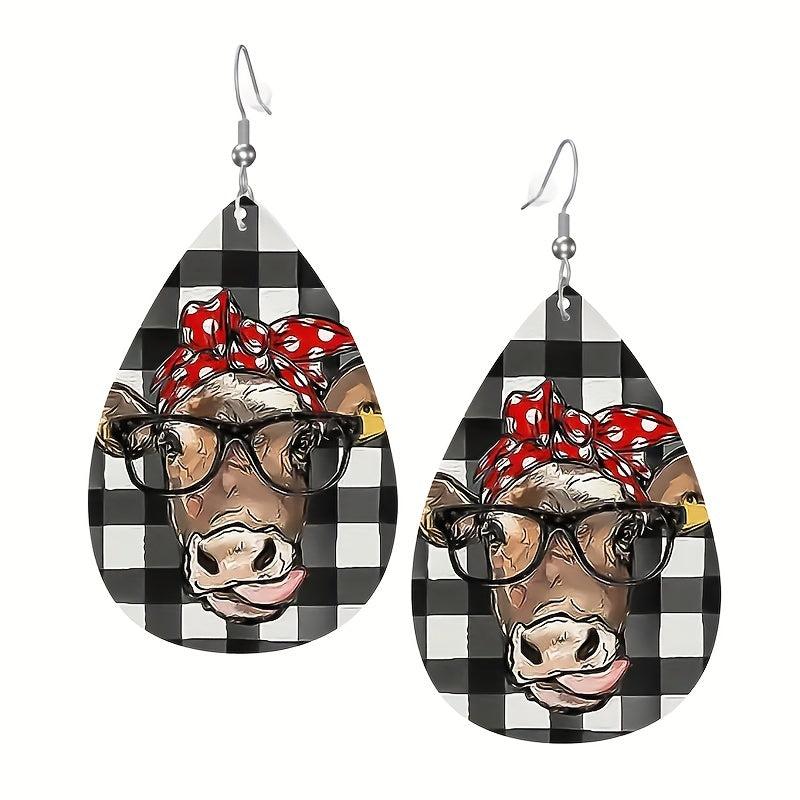 Farm Animal Teardrop Earrings for Kids - Water Drop Earrings