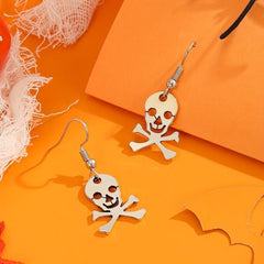 Funny Gothic Punk Halloween Skull Drop Earrings