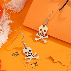 Funny Gothic Punk Halloween Skull Drop Earrings