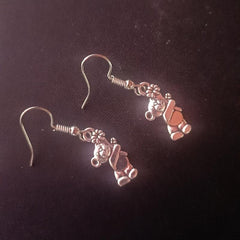 Silver Bear Earrings for Women - Party Jewelry Gift