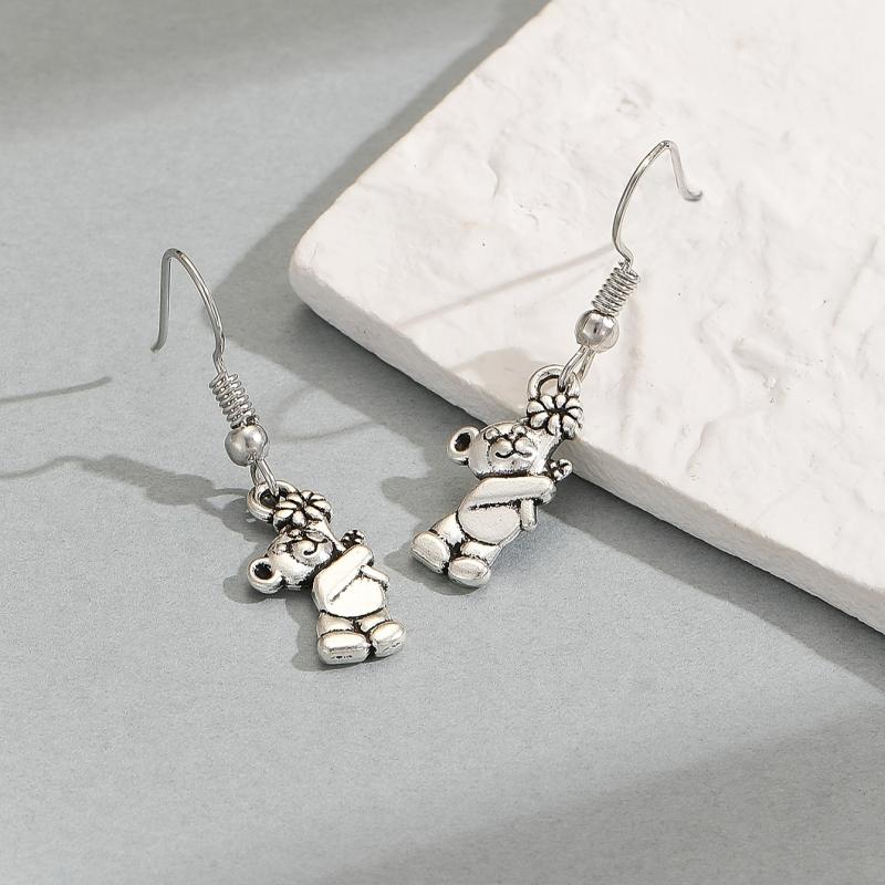 Silver Bear Earrings for Women - Party Jewelry Gift