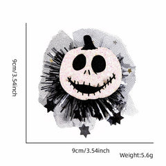 Halloween Hairpin Headdress Party Decoration Spider Pumpkin Mesh Side Clip