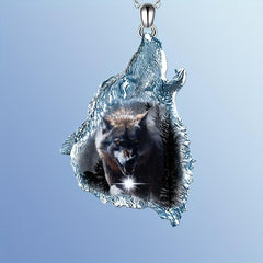 Animal Wolf Head Pendant Necklace Men Accessories