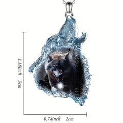 Animal Wolf Head Pendant Necklace Men Accessories