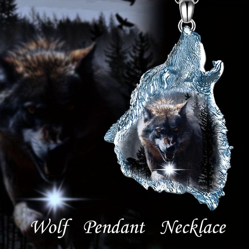 Animal Wolf Head Pendant Necklace Men Accessories